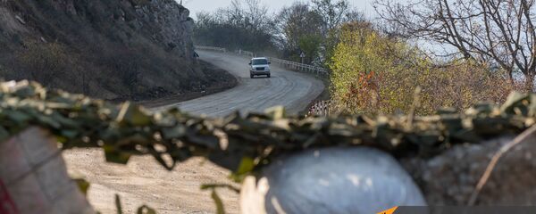Блокпост российских миротворческих сил в Лачинском коридоре (17 ноября 2020). Карабах - Sputnik Армения
