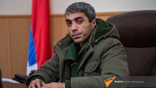 Глава Мартакертского района Айк Бахшян во время интервью агентству Sputnik Армения (18 ноября 2020). Карабах - Sputnik Армения