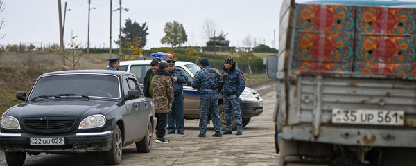 Блокпост полиции на дороге Степанакерт-Мартакерт в Аскеранском районе (20 ноября 2020). Карабах - Sputnik Արմենիա