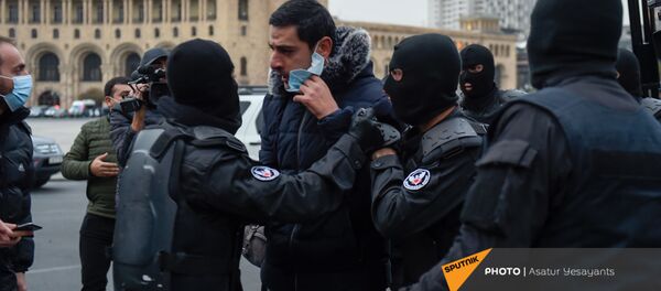 Акция протеста на площади Республики против действующего правительства (20 ноября 2020). Еревaн - Sputnik Արմենիա
