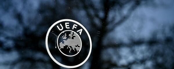 Логотип УЕФА в штаб-квартире организации в Ньоне - Sputnik Армения