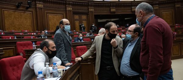 Внеочередное заседание Парламента Армении (26 ноября 2020). Еревaн Внеочередное заседание Парламента Армении (26 ноября 2020). Еревaн - Sputnik Армения