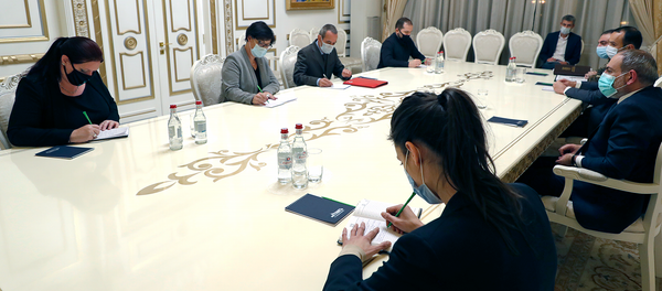 Премьер-министр Никол Пашинян встретился с представителями Международного Комитета Красного Креста в Армении во главе с Клэр Мейтро (27 ноября 2020). Еревaн - Sputnik Արմենիա