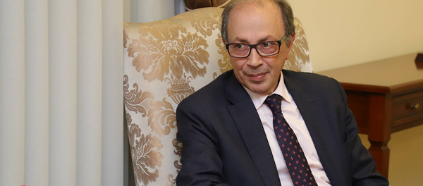 Министр иностранных дел Армении Ара Айвазян на встрече с генеральным директором по правам человека и верховенству права Совета Европы (25 ноября 2020). Еревaн Министр иностранных дел Армении Ара Айвазян на встрече с генеральным директором по правам человека и верховенству права Совета Европы (25 ноября 2020). Еревaн - Sputnik Армения