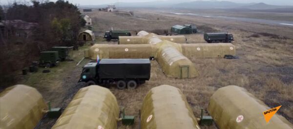Полевой госпиталь российских миротворцев в Нагорном Карабахе - Sputnik Армения