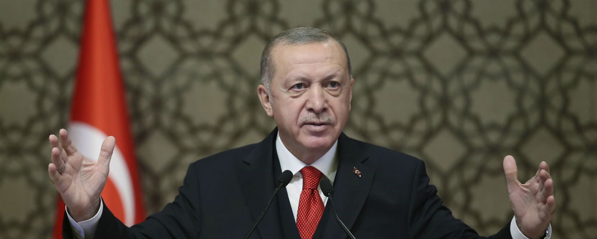 Президент Турции Реджеп Тайип Эрдоган выступает на встрече послов Турции (9 ноября 2020). Анкара - Sputnik Армения, 1920, 16.03.2021