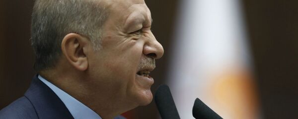 Президент Турции Реджеп Тайип Эрдоган обращается к депутатам своей правящей партии в парламенте (25 декабря 2018). Анкара - Sputnik Армения