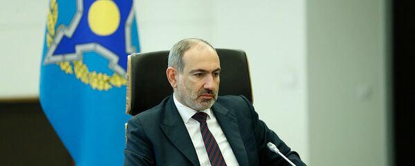Премьер-министр Никол Пашинян на онлайн заседании Совета коллективной безопасности ОДКБ (2 декабря 2020). Еревaн - Sputnik Армения