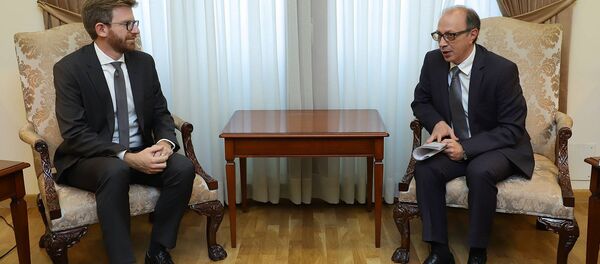 Встреча министра иностранных дел РА Ара Айвазяна с представителями Международного комитета Красного Креста (2 декабря 2020). Еревaн - Sputnik Արմենիա