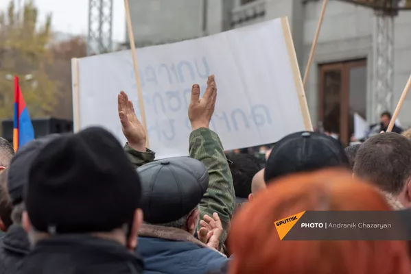 Митинг оппозиции с требованием отставки премьер-министра (5 декабря 2020). Еревaн Митинг оппозиции с требованием отставки премьер-министра (5 декабря 2020). Еревaн - Sputnik Армения