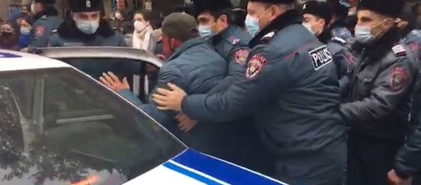 Митингующие на проспекте Маштоца (8 декабря 2020) Митингующие на проспекте Маштоца (8 декабря 2020) - Sputnik Армения