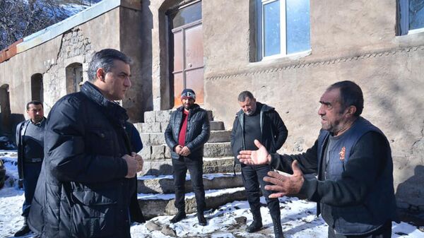 Рабочая группа во главе с омбудсменом Арманом Татояном посетила села Сюника (12 декабря 2020). Хозавар - Sputnik Արմենիա