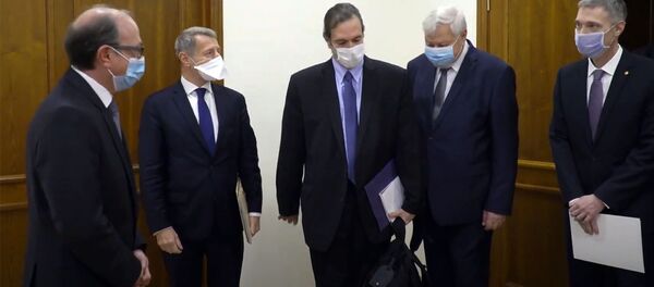 Встреча министра иностранных дел Армении Ара Айвазяна с сопредседателями Минской группы ОБСЕ (14 декабря 2020). Еревaн Встреча министра иностранных дел Армении Ара Айвазяна с сопредседателями Минской группы ОБСЕ (14 декабря 2020). Еревaн - Sputnik Արմենիա