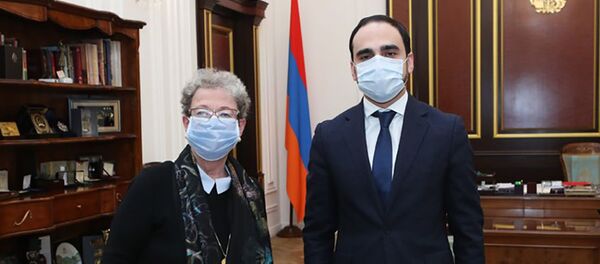 Вице-премьер Тигран Авинян принял посла Евросоюза в Армении Андреа Викторини (14 декабря 2020). Еревaн - Sputnik Արմենիա