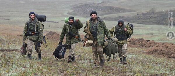 Пересменка резервистов и добровольцев, вовлеченных в охрану государственной границы, в одной из воинских частей (15 декабря 2020). Армения - Sputnik Արմենիա