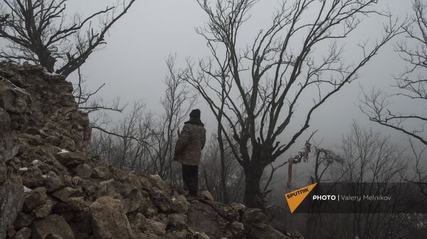 Мужчина в селе Тагавард Мартунинского района (11 декабря 2020). Карабах - Sputnik Արմենիա