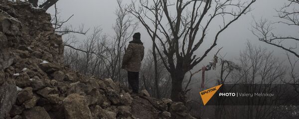 Мужчина в селе Тагавард Мартунинского района (11 декабря 2020). Карабах Мужчина в селе Тагавард Мартунинского района (11 декабря 2020). Карабах - Sputnik Արմենիա