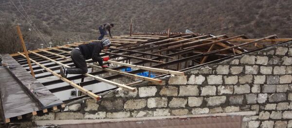 Российские миротворцы участвуют в восстановлении инфраструктуры г. Мартуни в Карабахе - Sputnik Արմենիա