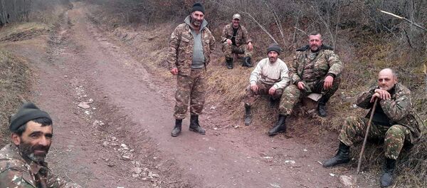 Добровольческий отряд из Ширака у села Хин Шен - Sputnik Արմենիա