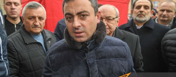 Ишхан Сагателян на митинге оппозиции на площади Республики (22 декабря 2020). Еревaн - Sputnik Армения