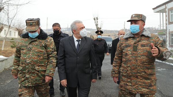 Министр обороны РА Вагаршак Арутюнян посетил бригаду миротворческих сил МО (22 декабря 2020) - Sputnik Արմենիա
