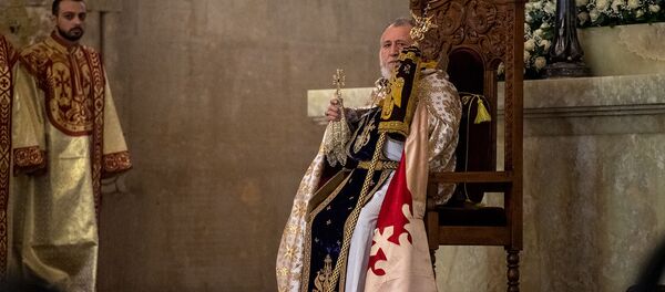 Католикос Гарегин Второй во время Рождественской литургии в соборе Святого Григория Просветителя (6 января 2021). Еревaн Католикос Гарегин Второй во время Рождественской литургии в соборе Святого Григория Просветителя (6 января 2021). Еревaн - Sputnik Արմենիա