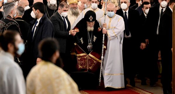 Католикос всея Грузии Илия Второй во вреия Рождественского богослужения - Sputnik Армения