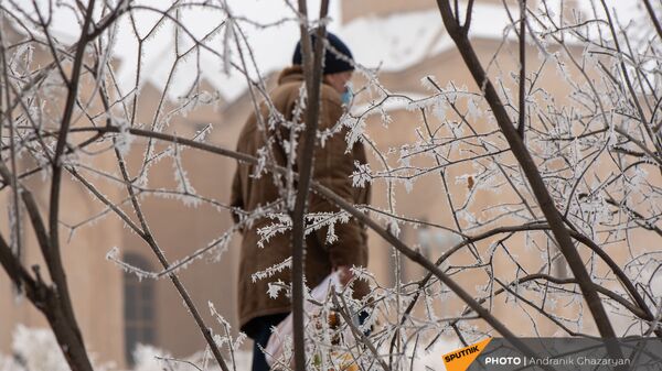 Мужчина с покупками в парке - Sputnik Армения