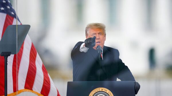 Президент США Дональд Трамп на митинге против утверждения Конгрессом США результатов выборов 2020 года (6 января 2021). Вашингтон - Sputnik Արմենիա