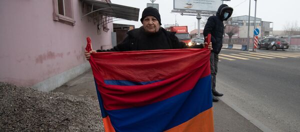 Оппозиция перекрыла дорогу в аэропорт (11 января 2021). Еревaн - Sputnik Армения