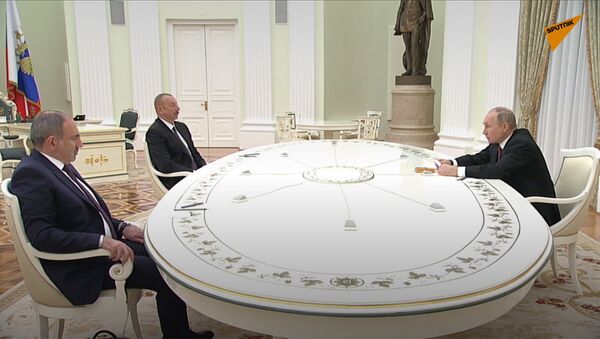 Владимир Путин проводит трехсторонние переговоры по Нагорному Карабаху - Sputnik Армения