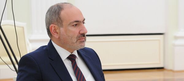 Премьер-министр Армении Никол Пашинян во время трёхсторонних переговоров (11 января 2021). Москва - Sputnik Армения