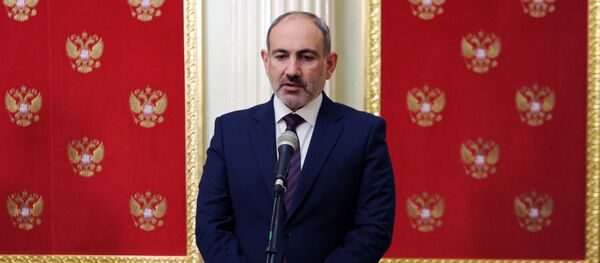Премьер-министр Армении Никол Пашинян во время подведения итогов трёхсторонних переговоров (11 января 2021). Москва - Sputnik Արմենիա