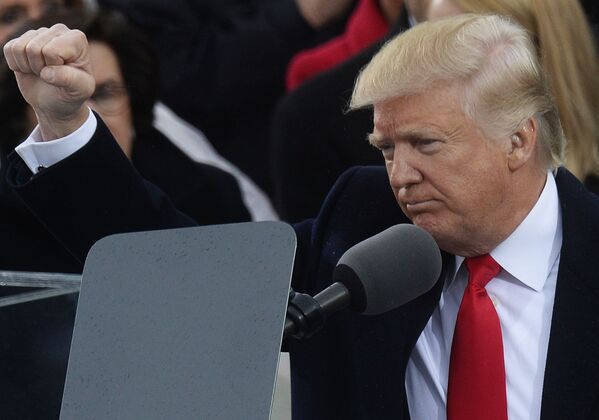 Президент США Дональд Трамп на церемонии инаугурации в Вашингтоне - Sputnik Армения