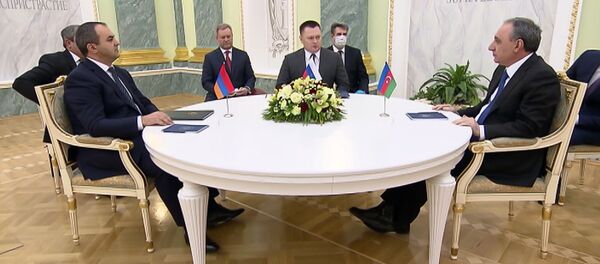 Трехсторонняя встреча генеральных прокуроров Армении, России и Азербайджана (12 января 2020). Москвa - Sputnik Армения