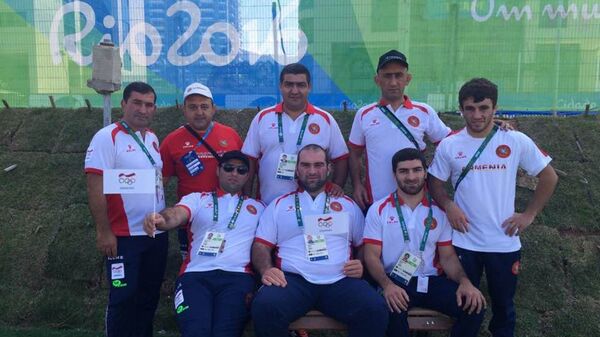 Члены сборной Армении по борьбе в олимпийской деревне в Рио-де-Жанейро - Sputnik Արմենիա