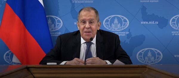 Глава МИД РФ Сергей Лавров на онлайн пресс-конференции (18 января 2021). Москва Глава МИД РФ Сергей Лавров на онлайн пресс-конференции (18 января 2021). Москва - Sputnik Армения
