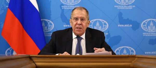 Глава МИД РФ Сергей Лавров на онлайн пресс-конференции (18 января 2021). Москва - Sputnik Արմենիա