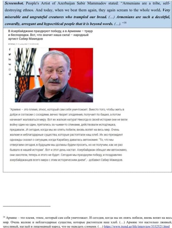 «Պետք է սպանենք հայերին». Թաթոյանը ներկայացրել է Ադրբեջանի մշակութային գործիչների խոսքերը - Sputnik Արմենիա