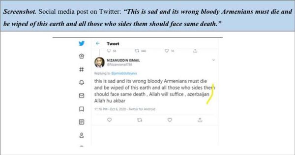 «Խոշտանգեք սպանելուց առաջ». Թաթոյանը հրապարակել է ադրբեջանցիների հայատյաց գրառումները «Խոշտանգեք սպանելուց առաջ». Թաթոյանը հրապարակել է ադրբեջանցիների հայատյաց գրառումները - Sputnik Արմենիա