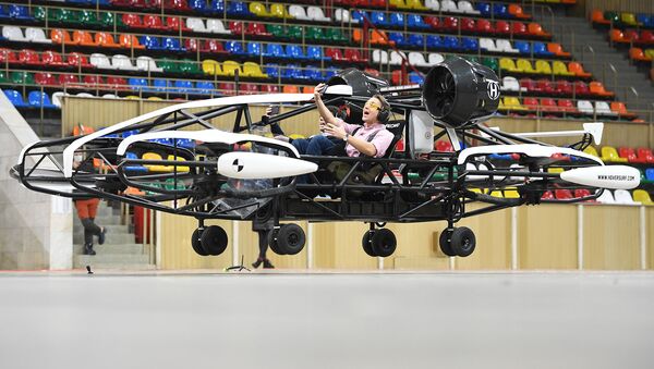 Испытание дрона-такси в помещении Малой спортивной арены олимпийского комплекса Лужники (25 января 2021). Москвa - Sputnik Армения