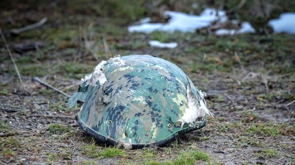 Защитный шлем азербайджанского военнослужащего. - Sputnik Армения