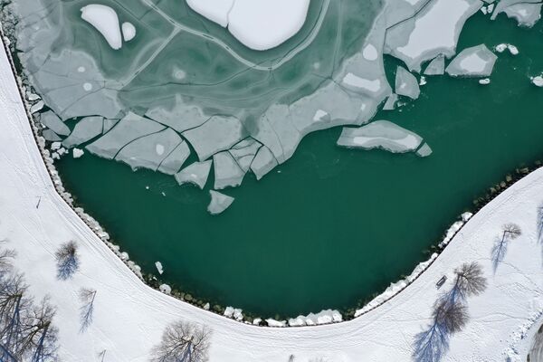 Лед на озере Мичиган в Чикаго - Sputnik Армения