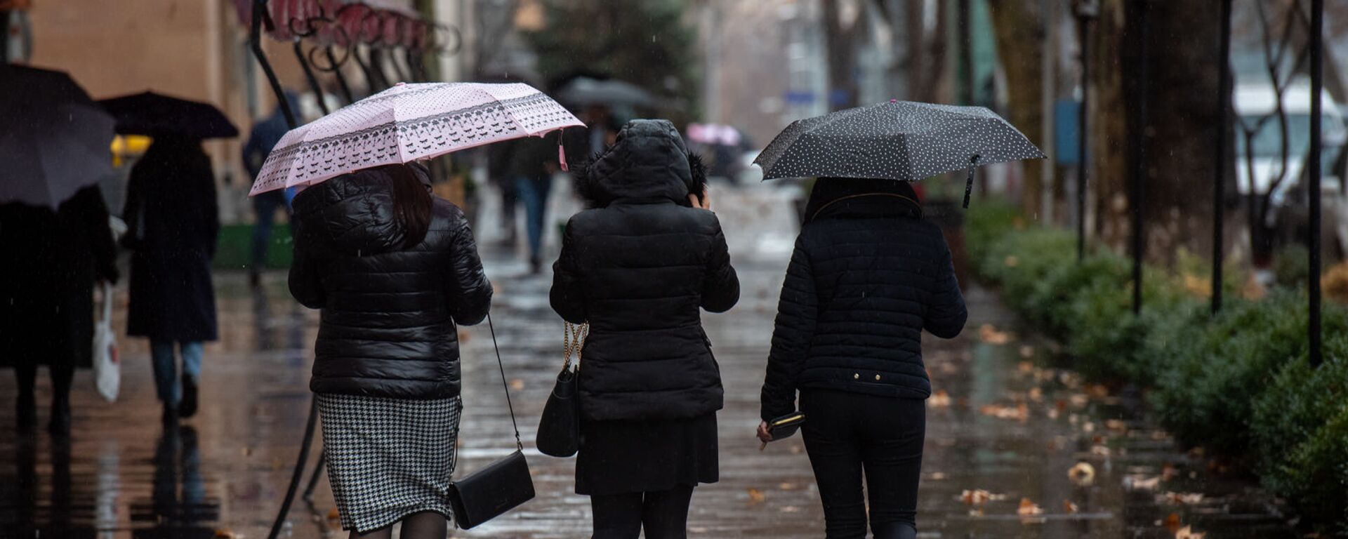 Девушки с зонтами под дождем - Sputnik Արմենիա, 1920, 16.03.2021