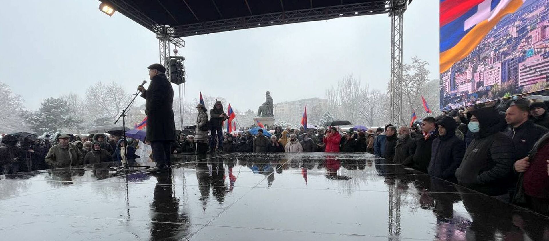 Вазген Манукян выступает на митинге оппозиции (20 февраля 2021). Еревaн - Sputnik Արմենիա, 1920, 20.02.2021