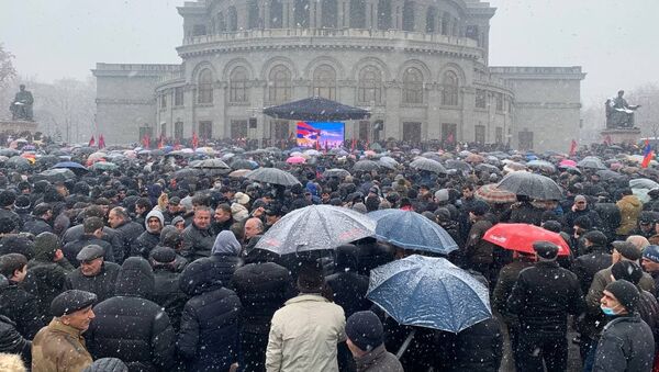 Митинг оппозиции (20 февраля 2021). Еревaн - Sputnik Արմենիա