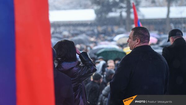 Гагик Царукян на митинге оппозиции (20 февраля 2021). Еревaн - Sputnik Армения