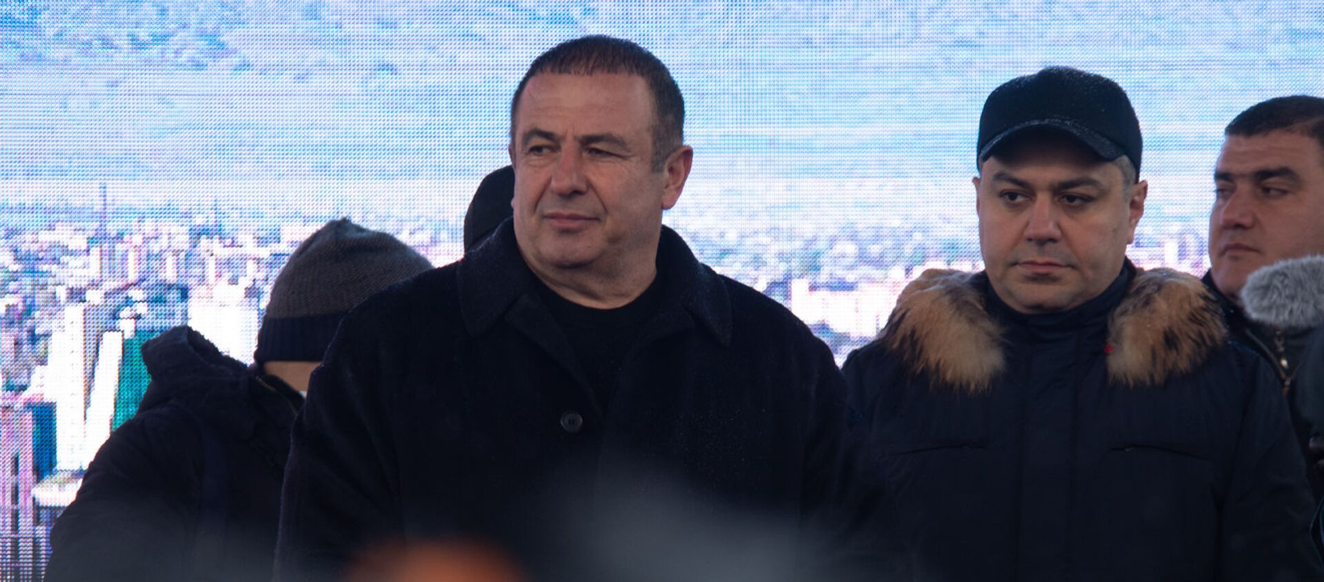 Гагик Царукян и Артур Ванецян на митинге оппозиции (20 февраля 2021). Еревaн - Sputnik Армения, 1920, 20.02.2021