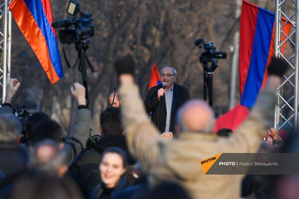 Վազգեն Մանուկյանի ելույթը ընդդիմության հանրահավաքում. Երևան, 27 փետրվարի, 2021 - Sputnik Արմենիա