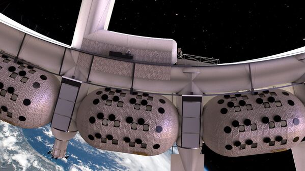Համարներով մոդուլների տեսարանը Voyager Station տիեզերական հյուրանոցում  - Sputnik Արմենիա